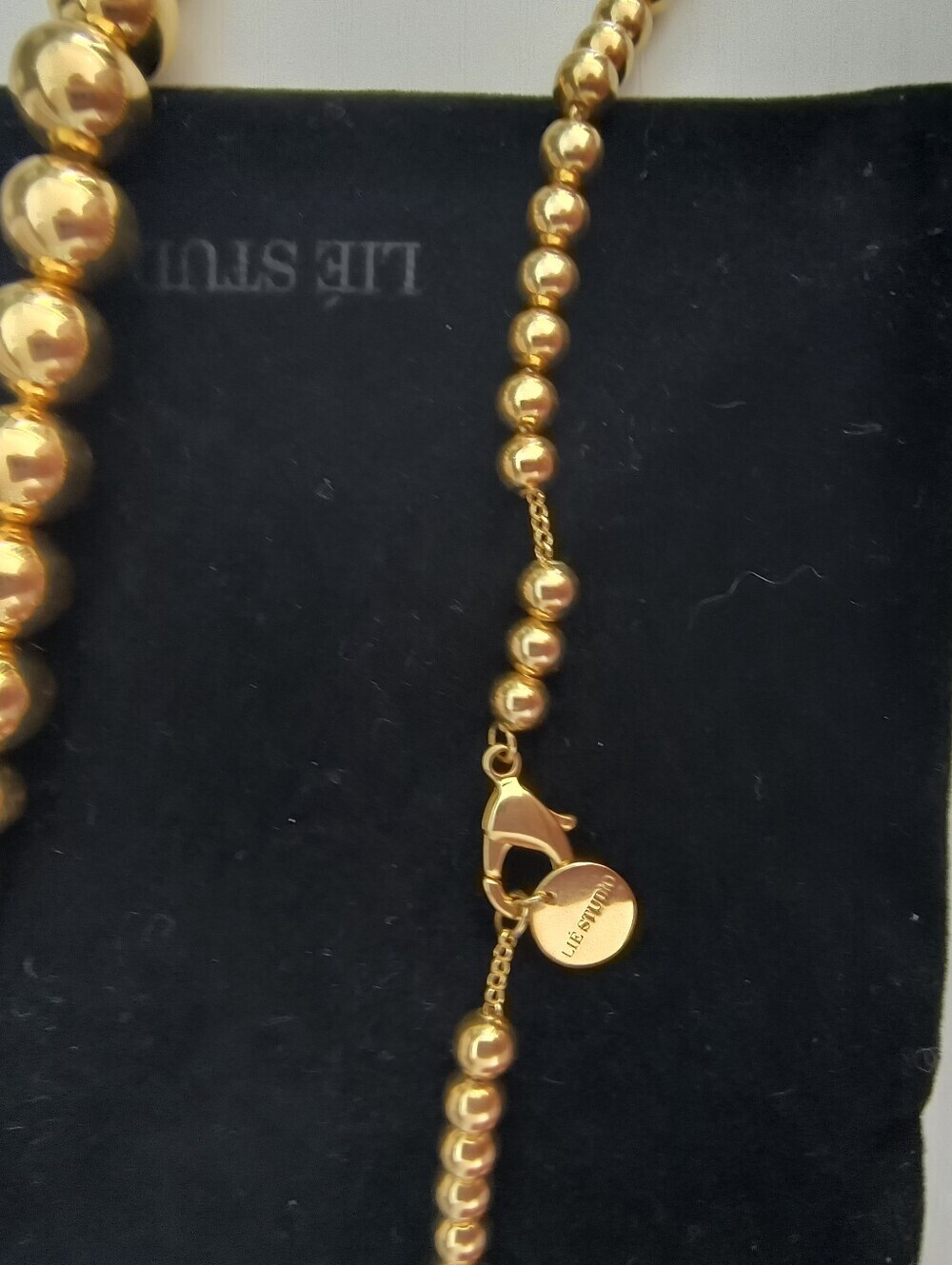 NWB Lie Studio Olivia Necklace 18 Carat Golden Plated Brass 25 Inch Necklace - Picture 6 of 12